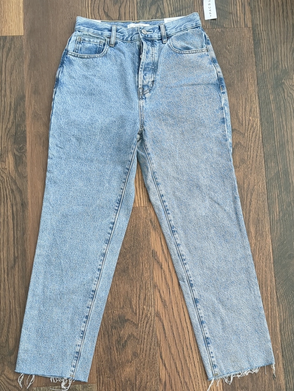 Pac Sun High Rise Straight Distressed Hem Women's Jeans, Size 26, NEW nwt
